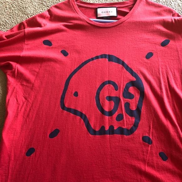 Men's authentic Gucci Ghost GG diamond T-shirt